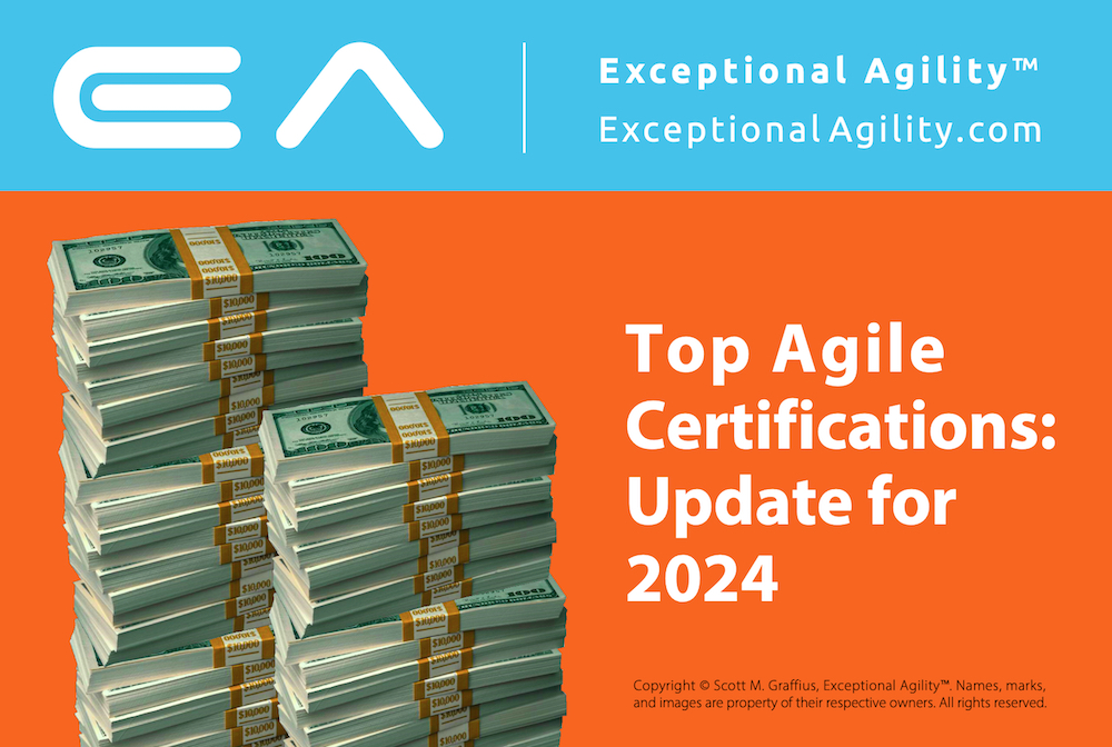 Exceptional Agility - Top Agile Certifications - Update for 2024 - Creative HR - v Jan 4 2024 - LwRes