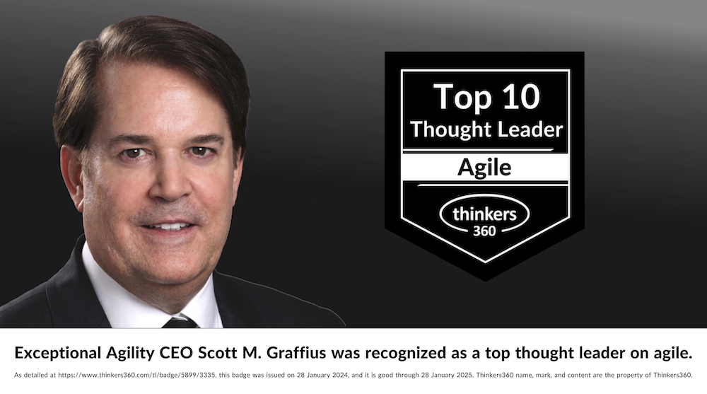 Exceptional Agility CEO Scott M Graffius Recognized as a Top Thought Leader on Agile - Jan 2024 Through Jan 2025 - EA - LwRes